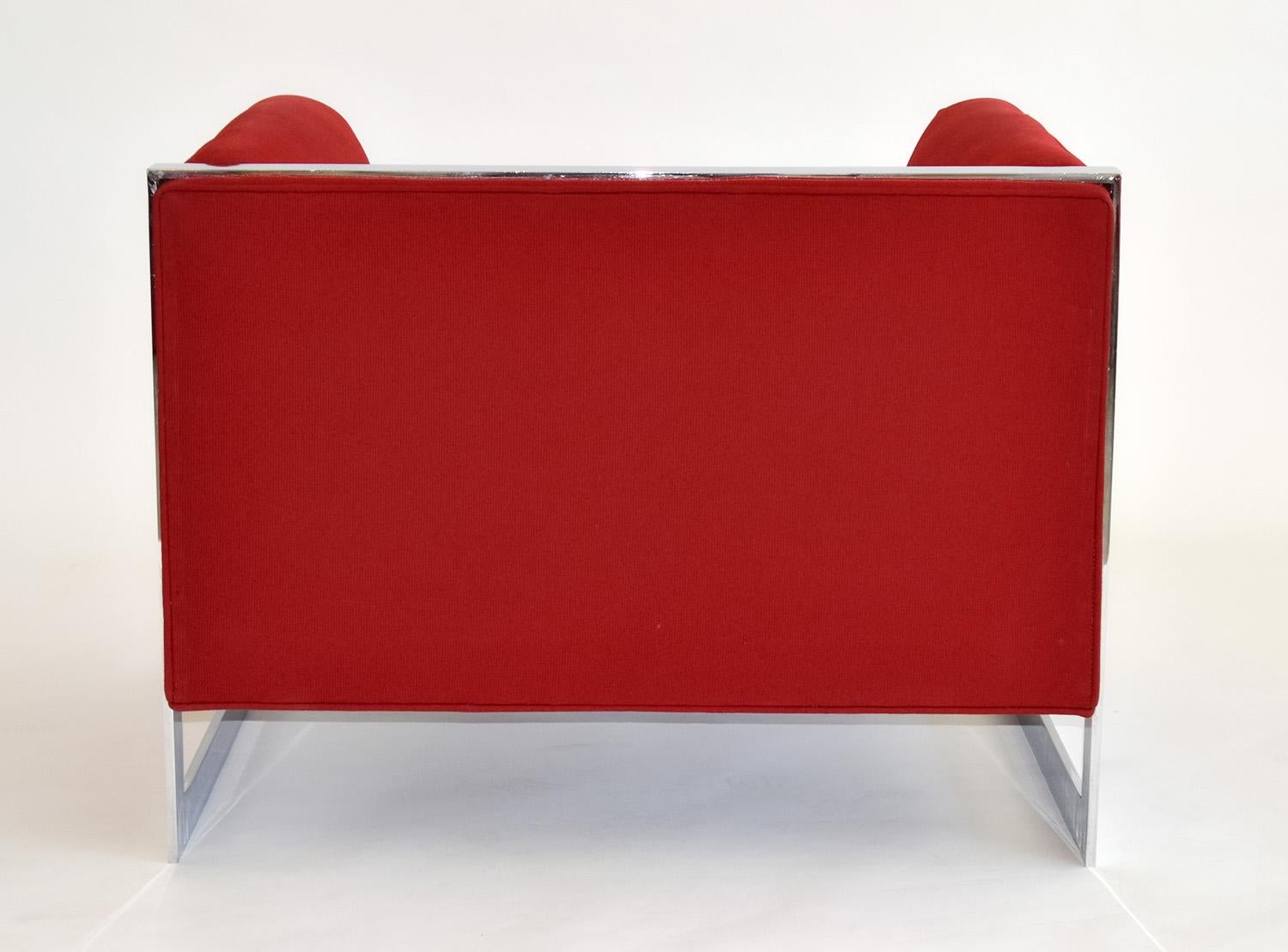 American Pair of Milo Baughman Cantilevered Lounge Chairs for Thayer Coggin Mid Century For Sale