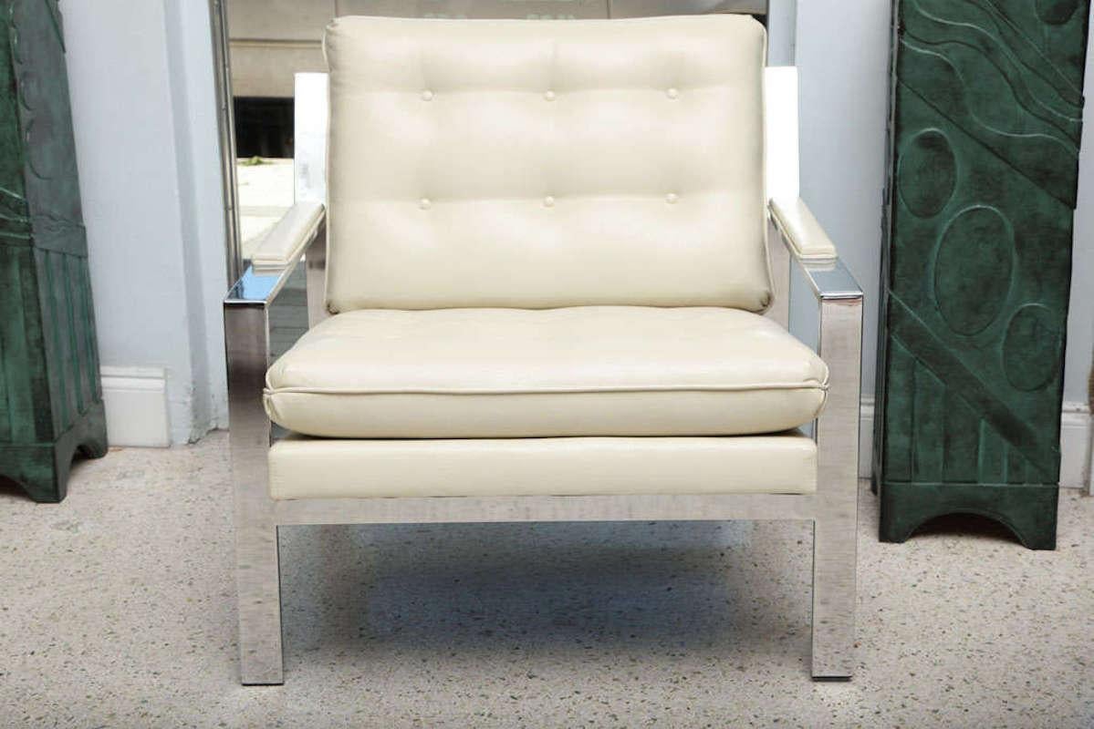 Textile Pair of Milo Baughman Chairs