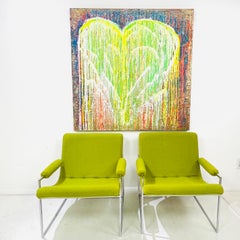 Ein Paar „Scoop Chairs“ mit Chromgestell von Milo Baughman