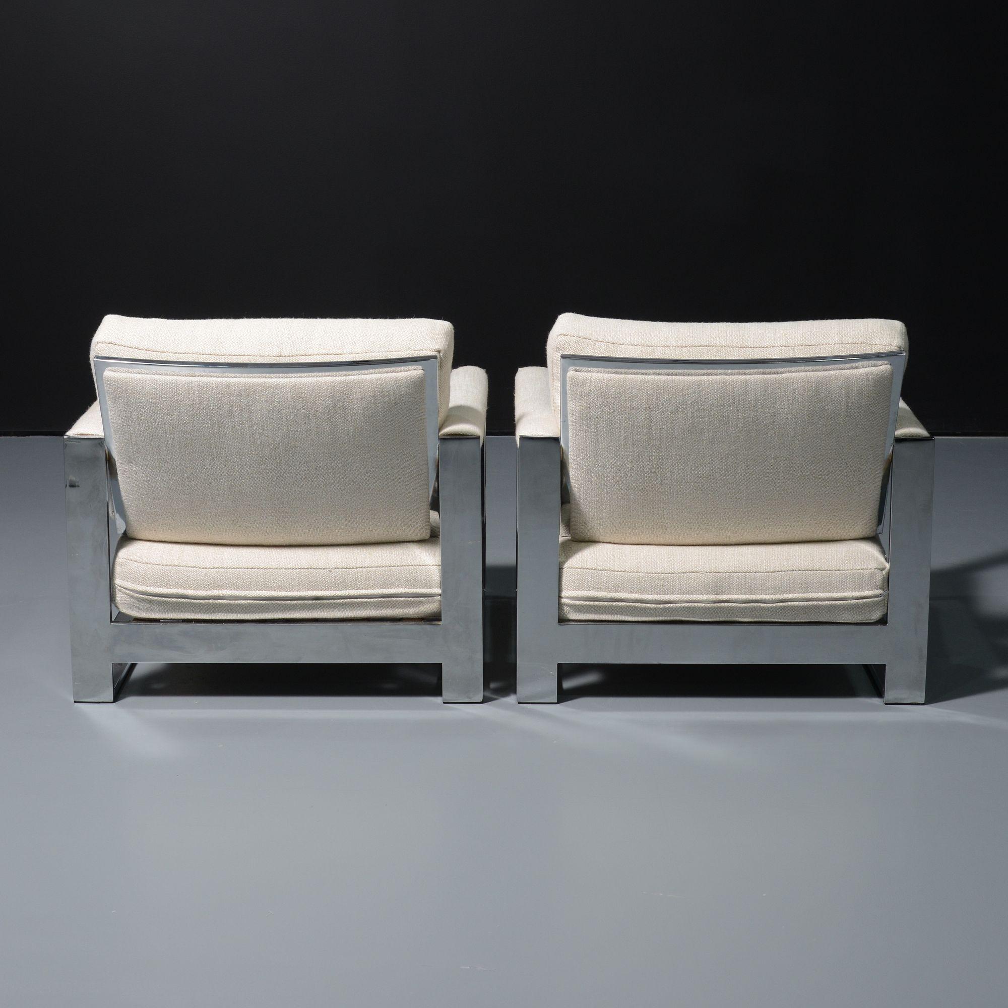 Pair of Milo Baughman CHUNKY MILO Lounge Chairs In Good Condition In Lake Worth Beach, FL