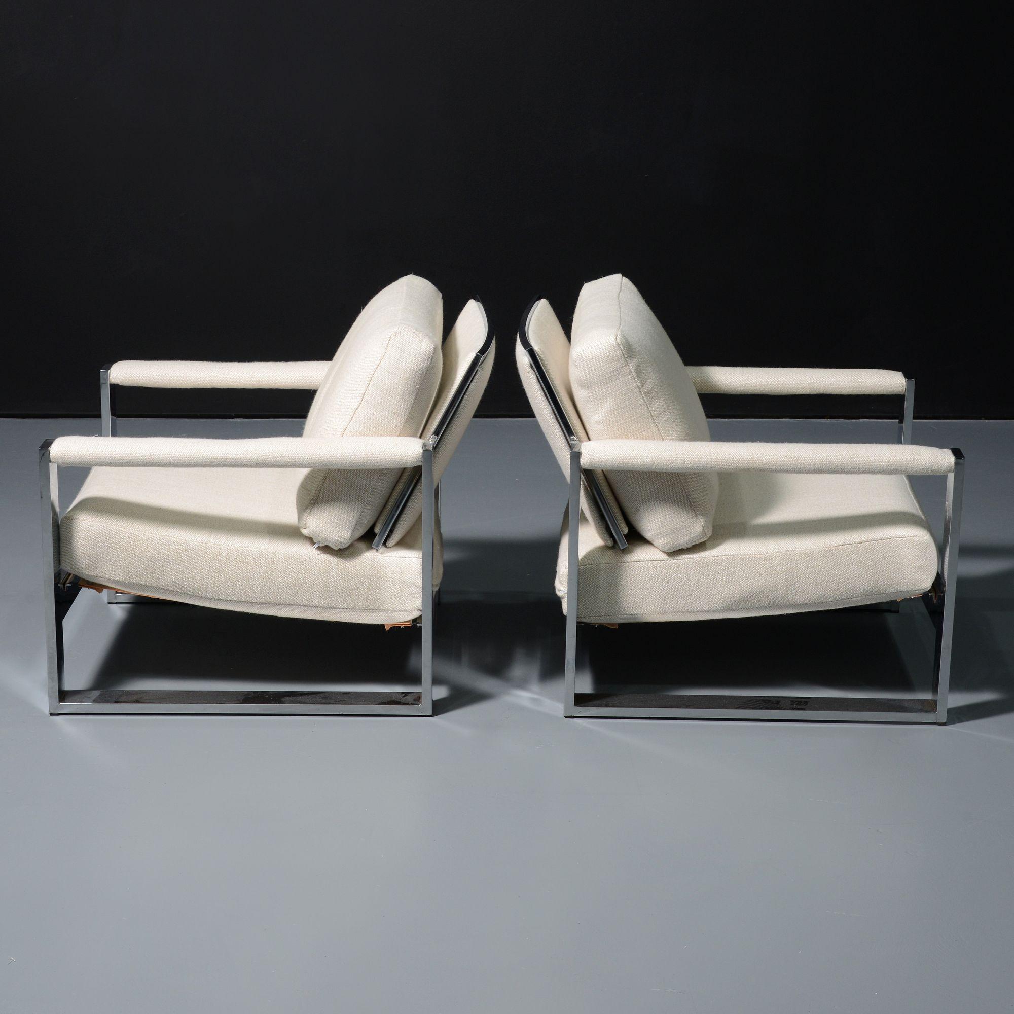 Pair of Milo Baughman CHUNKY MILO Lounge Chairs 1