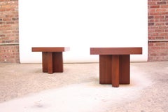 Pair of Milo Baughman 'Cruciform' End Tables