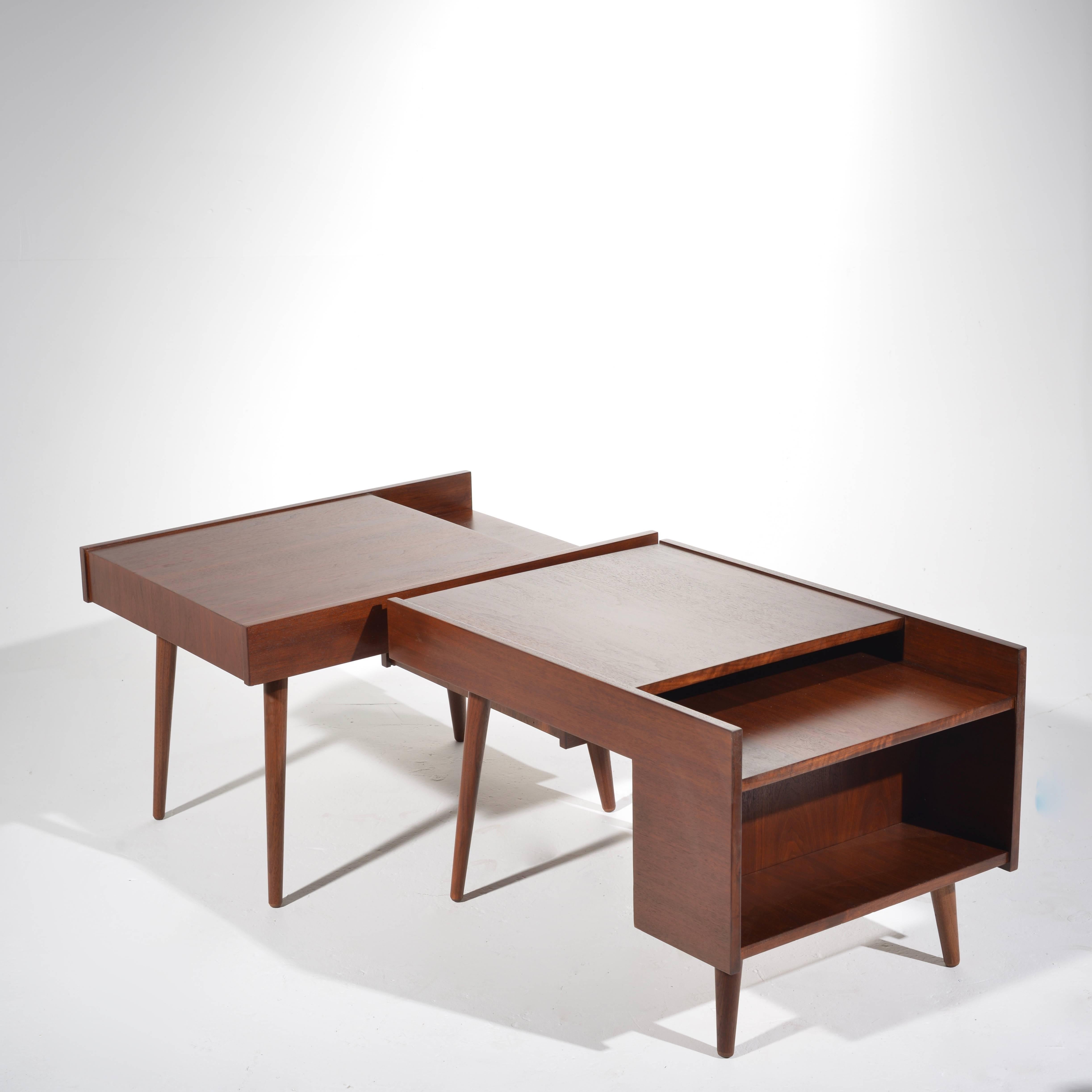 Mid-20th Century Pair of Milo Baughman End Tables for Glenn of California For Sale