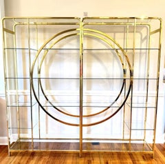 Ein Paar Milo Baughman für das Design Institute of America Messing-Etagenregale