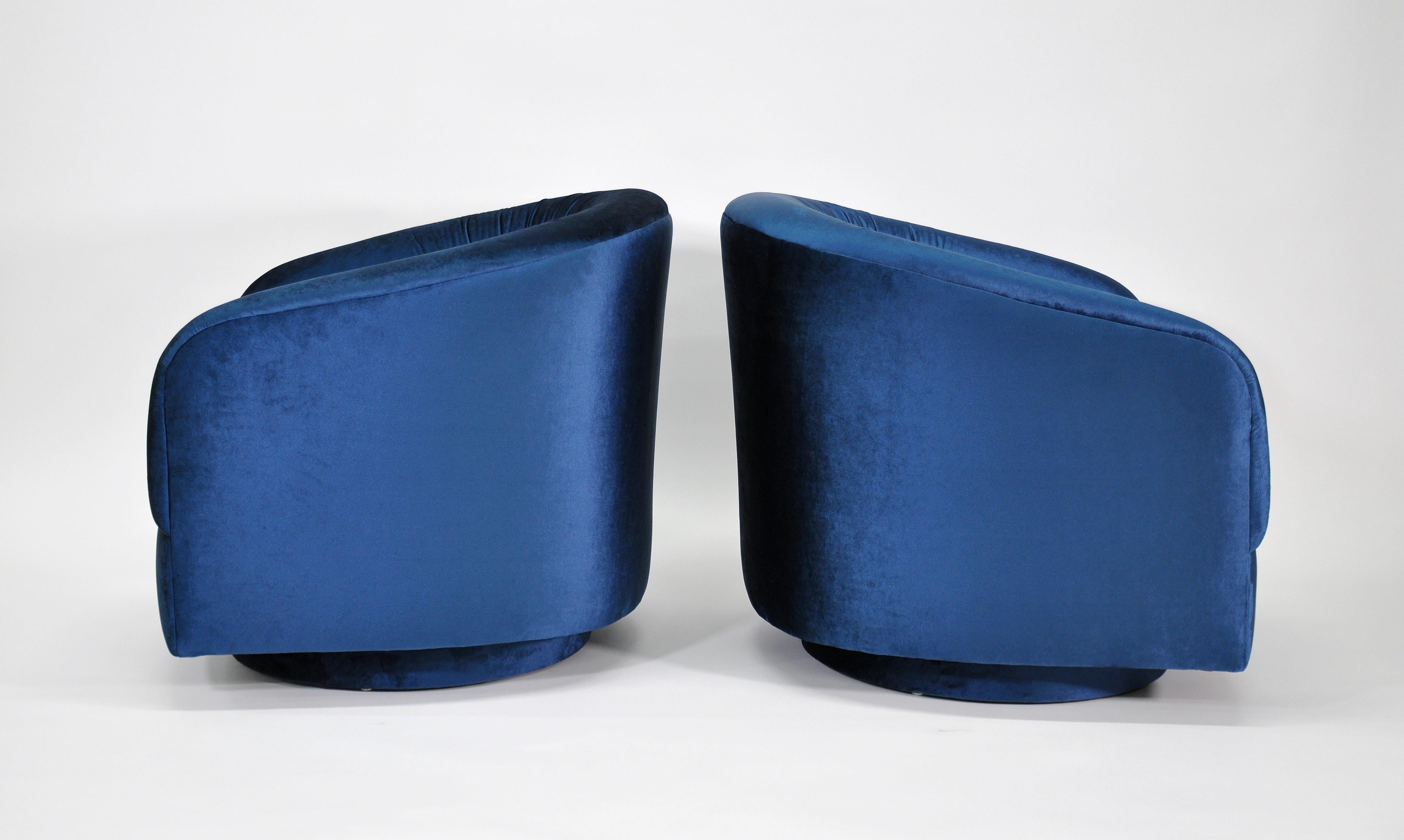 swivel chairs blue