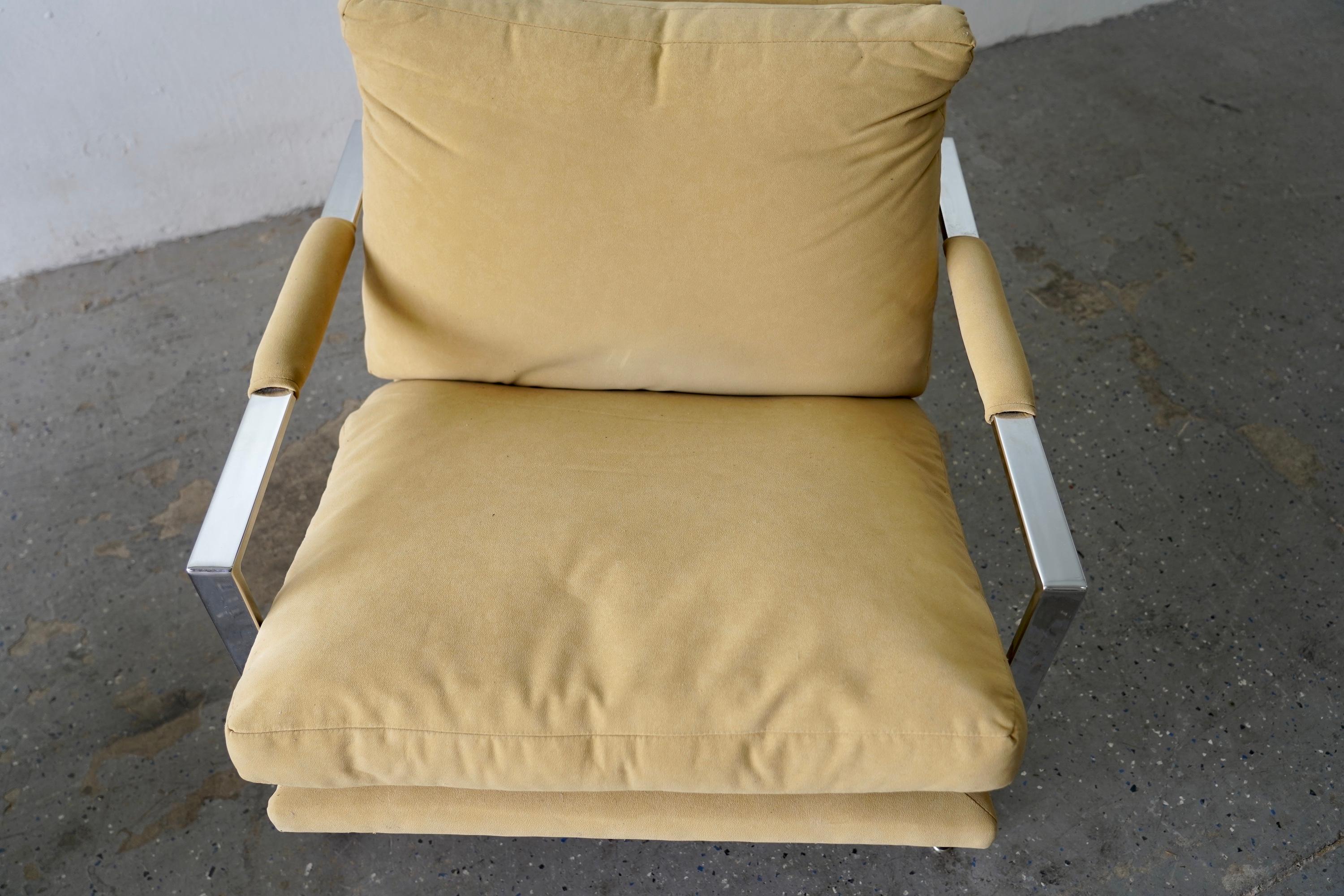 Paire de chaises de bar plates chromées Milo Baughman pour Thayer en vente 5