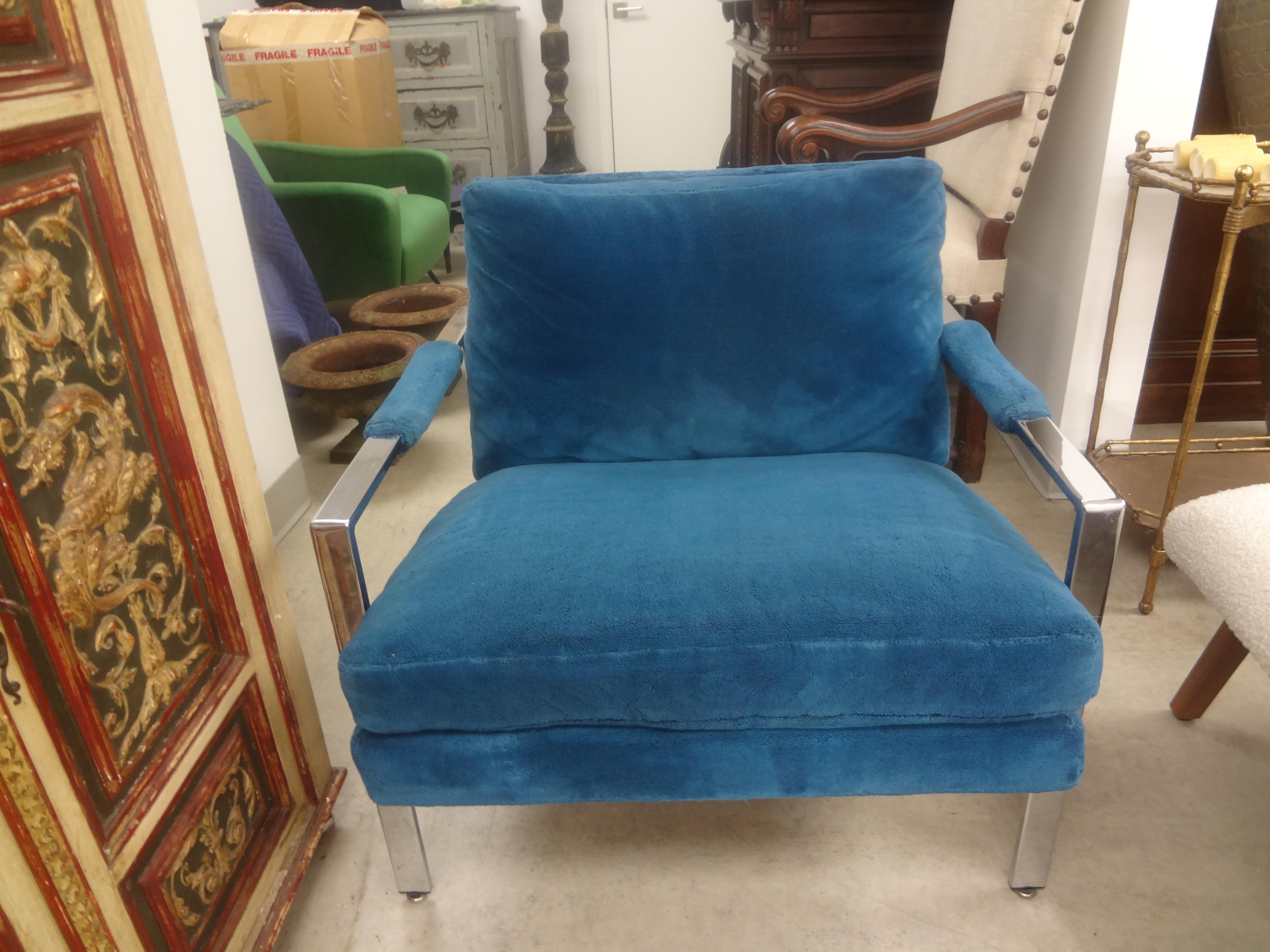 Mid-Century Modern Paire de fauteuils de salon chromés de Milo Baughman pour Thayer Coggin en vente