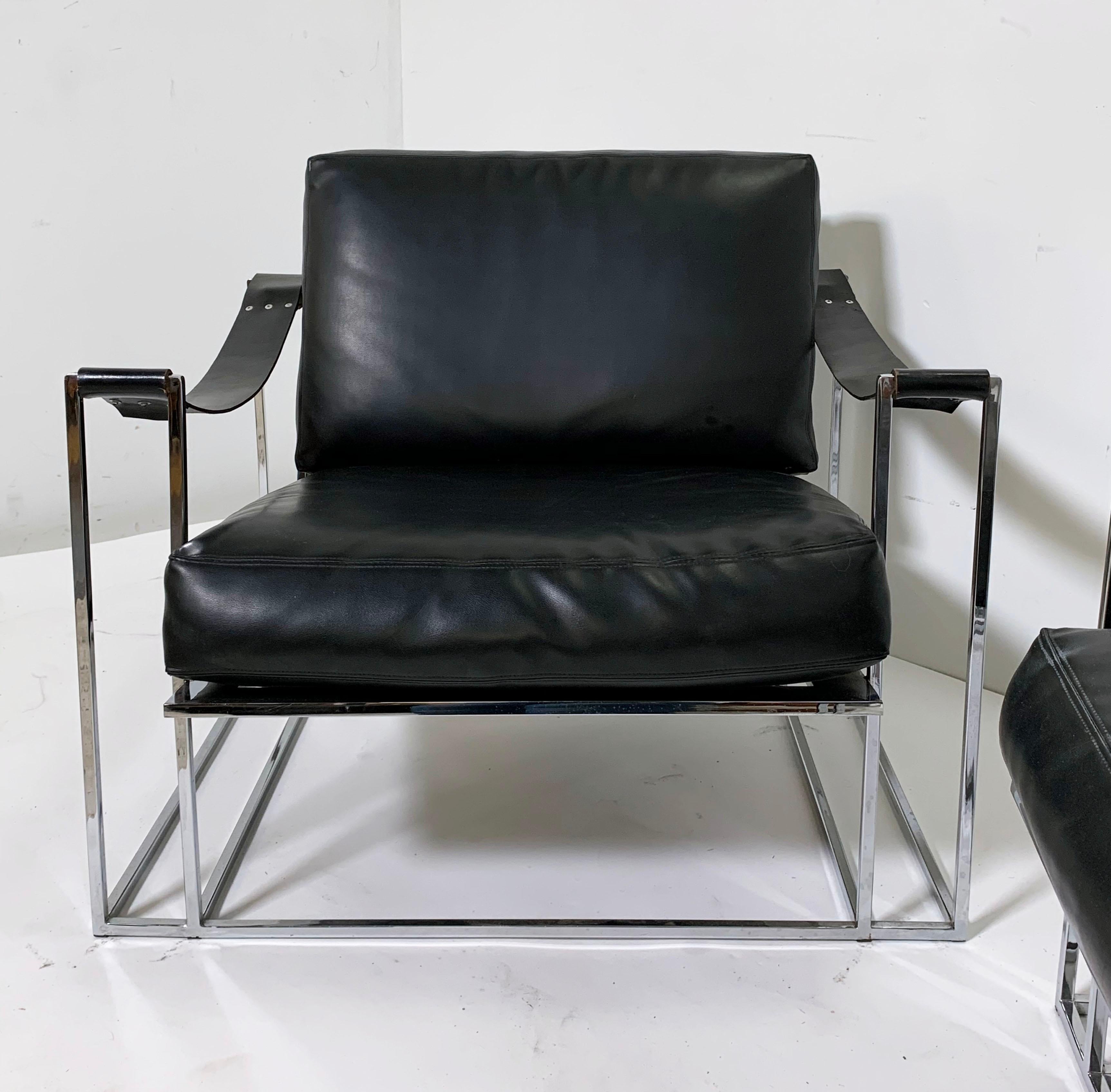 Pair of Milo Baughman for Thayer Coggin Model 1233 Lounge Chairs, circa 1972 In Good Condition In Peabody, MA
