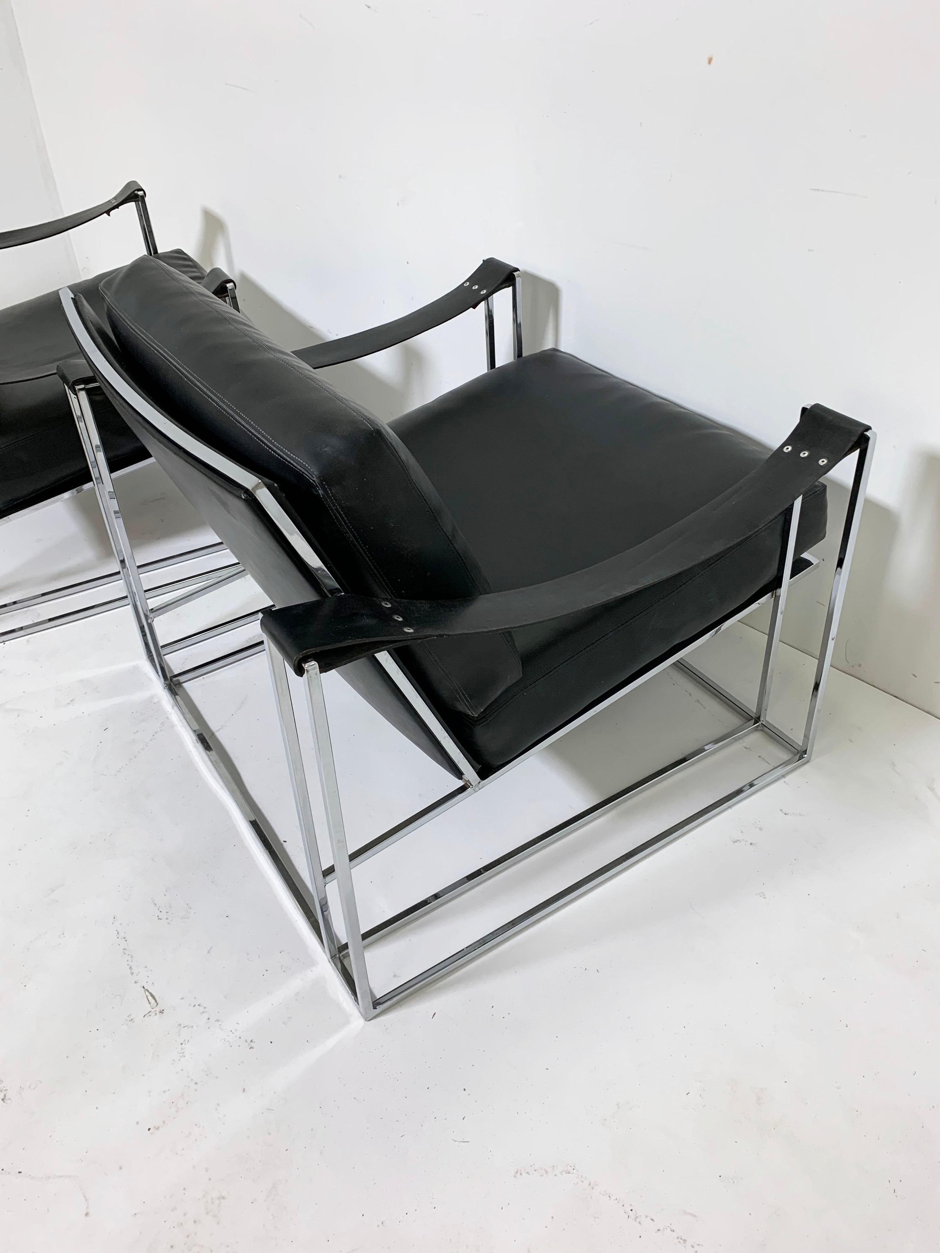 Pair of Milo Baughman for Thayer Coggin Model 1233 Lounge Chairs, circa 1972 2