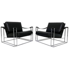 Pair of Milo Baughman for Thayer Coggin Model 1233 Lounge Chairs, circa 1972