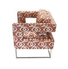 Pair of Milo Baughman for Thayer Coggin Open-Back Cut-Out Chairs