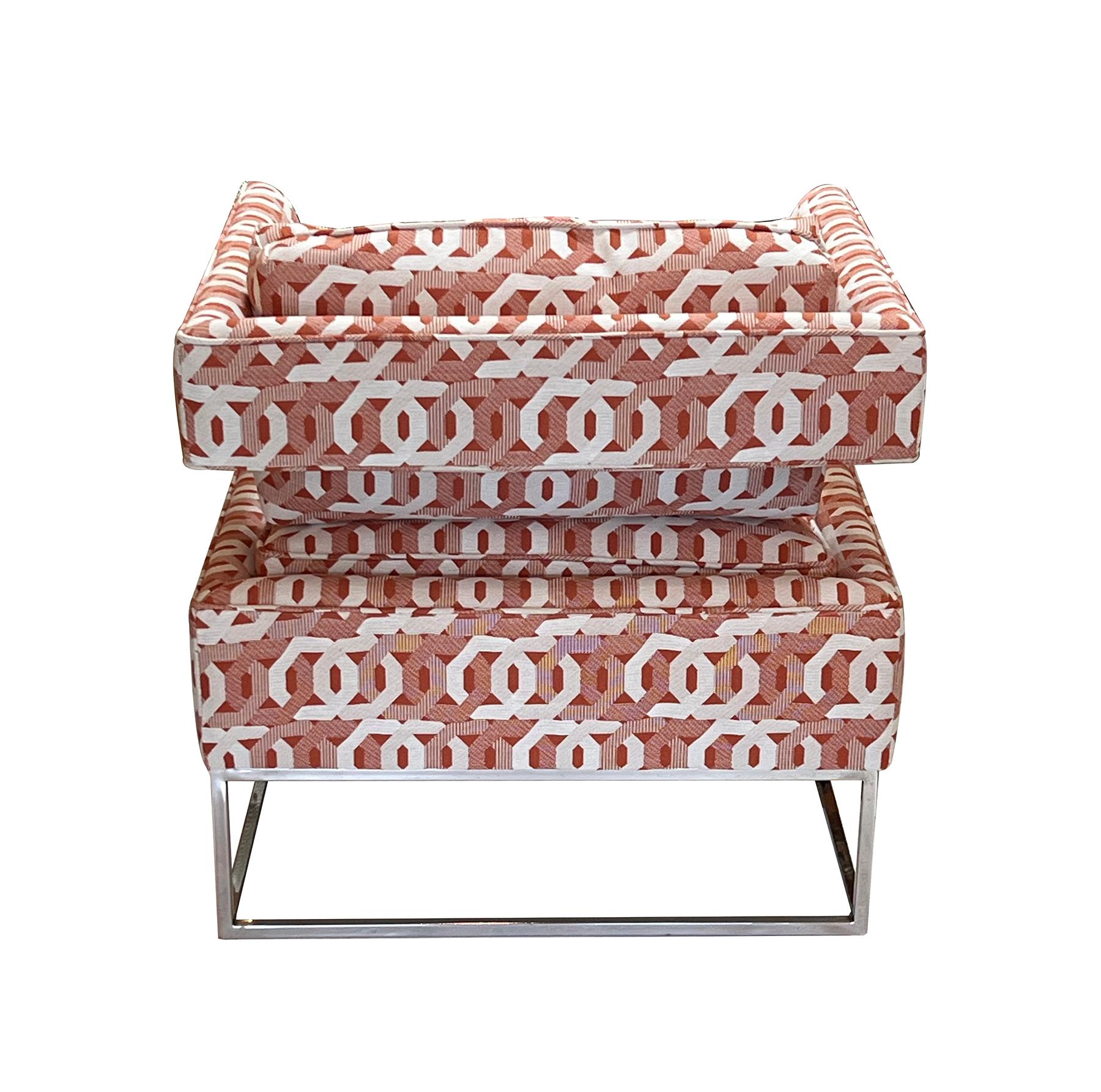 Américain Paire de chaises élégantes à dossier ouvert et découpes de Milo Baughman pour Thayer Coggin en vente