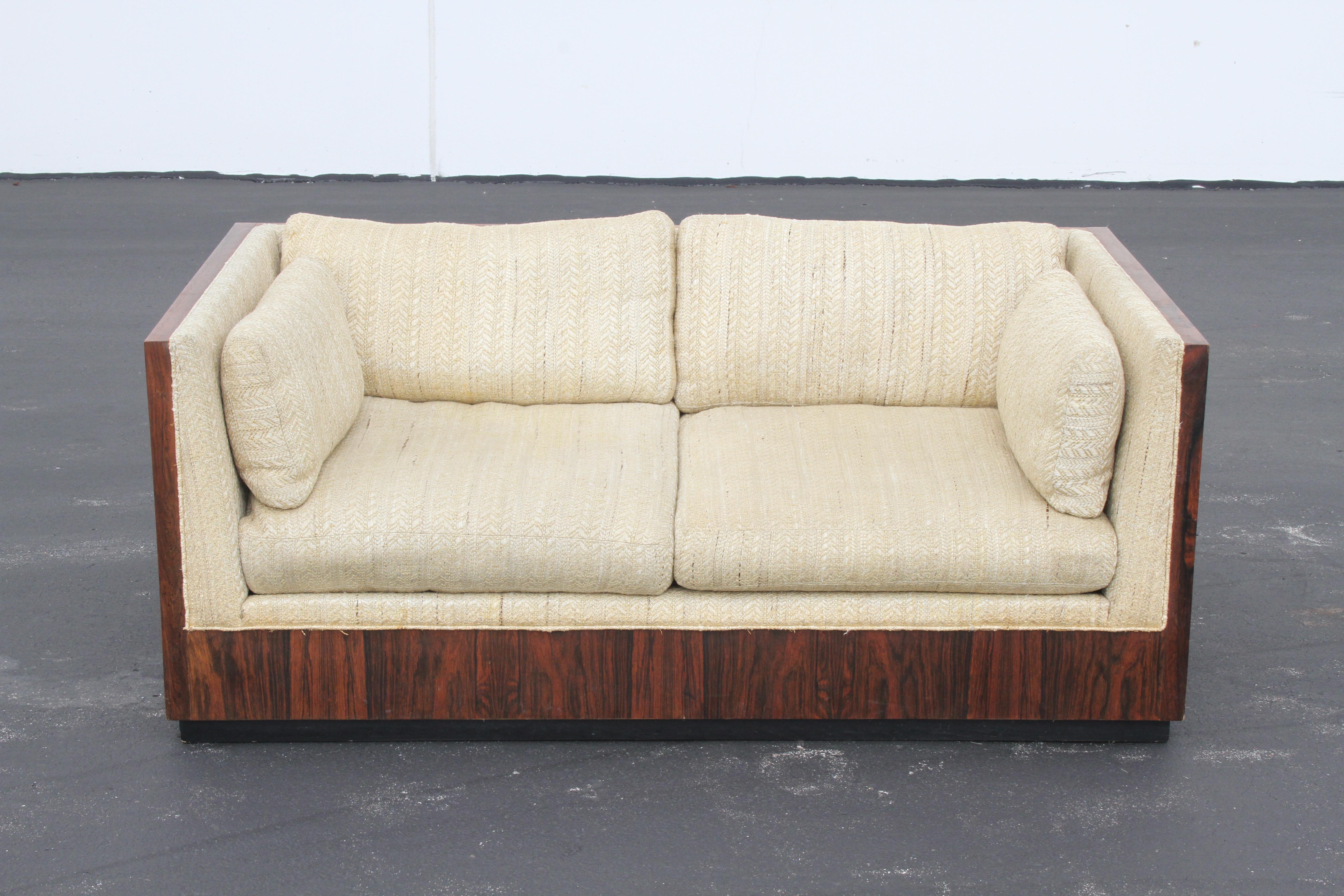 American Pair of Milo Baughman for Thayer-Coggin Rosewood Settees, Loveseats or Sofas