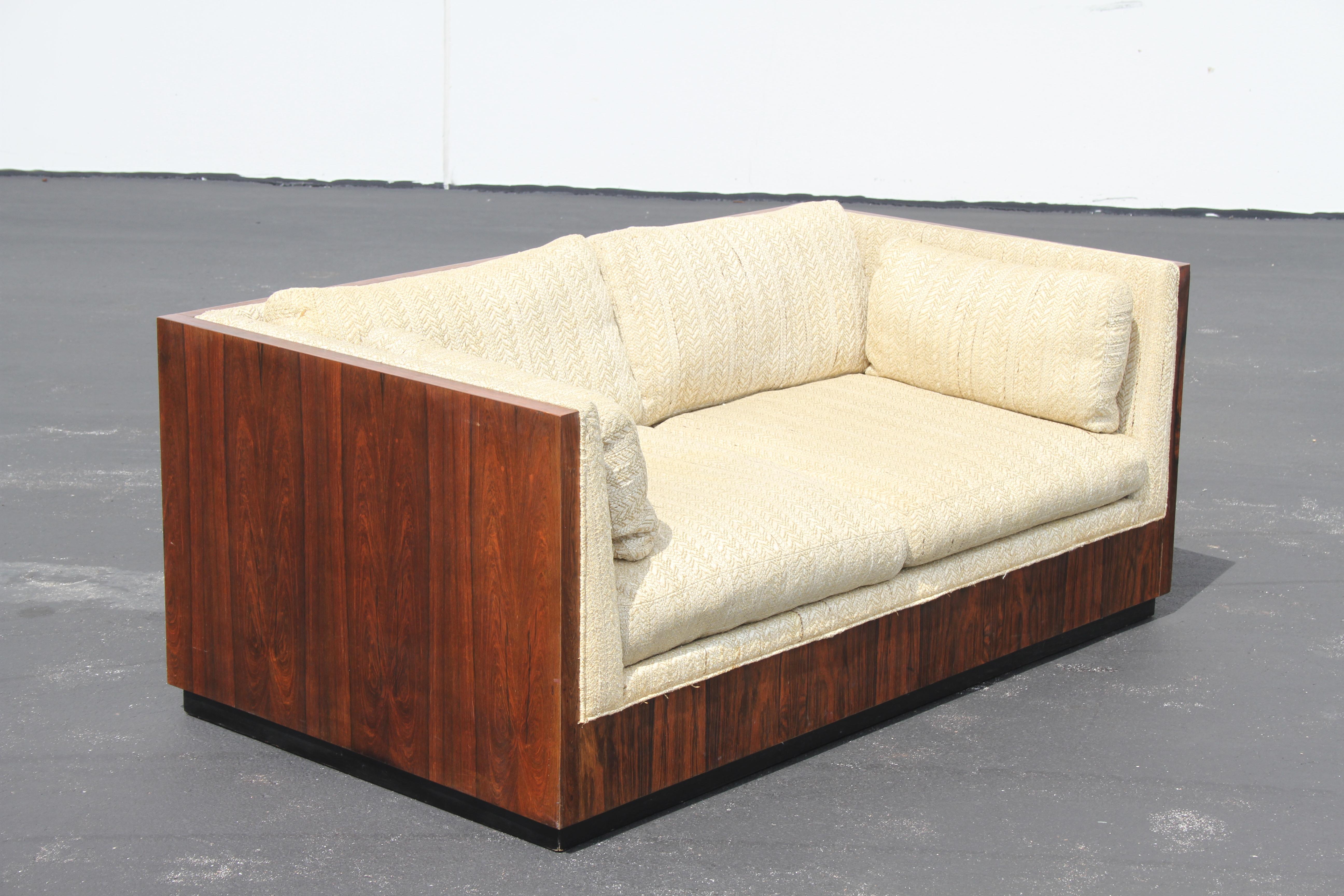 Pair of Milo Baughman for Thayer-Coggin Rosewood Settees, Loveseats or Sofas 1
