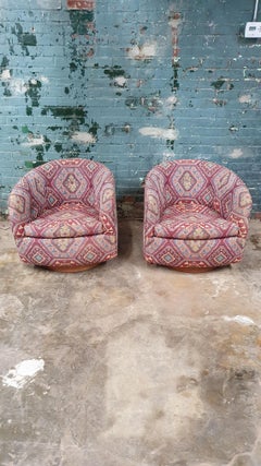 Pair of Milo Baughman for Thayer Coggin Swivel Chairs