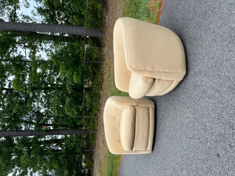 Thayer Small Rocker Pair of Milo Baughman for Thayer Coggin Swivel Rocker Lounge Chairs at ...