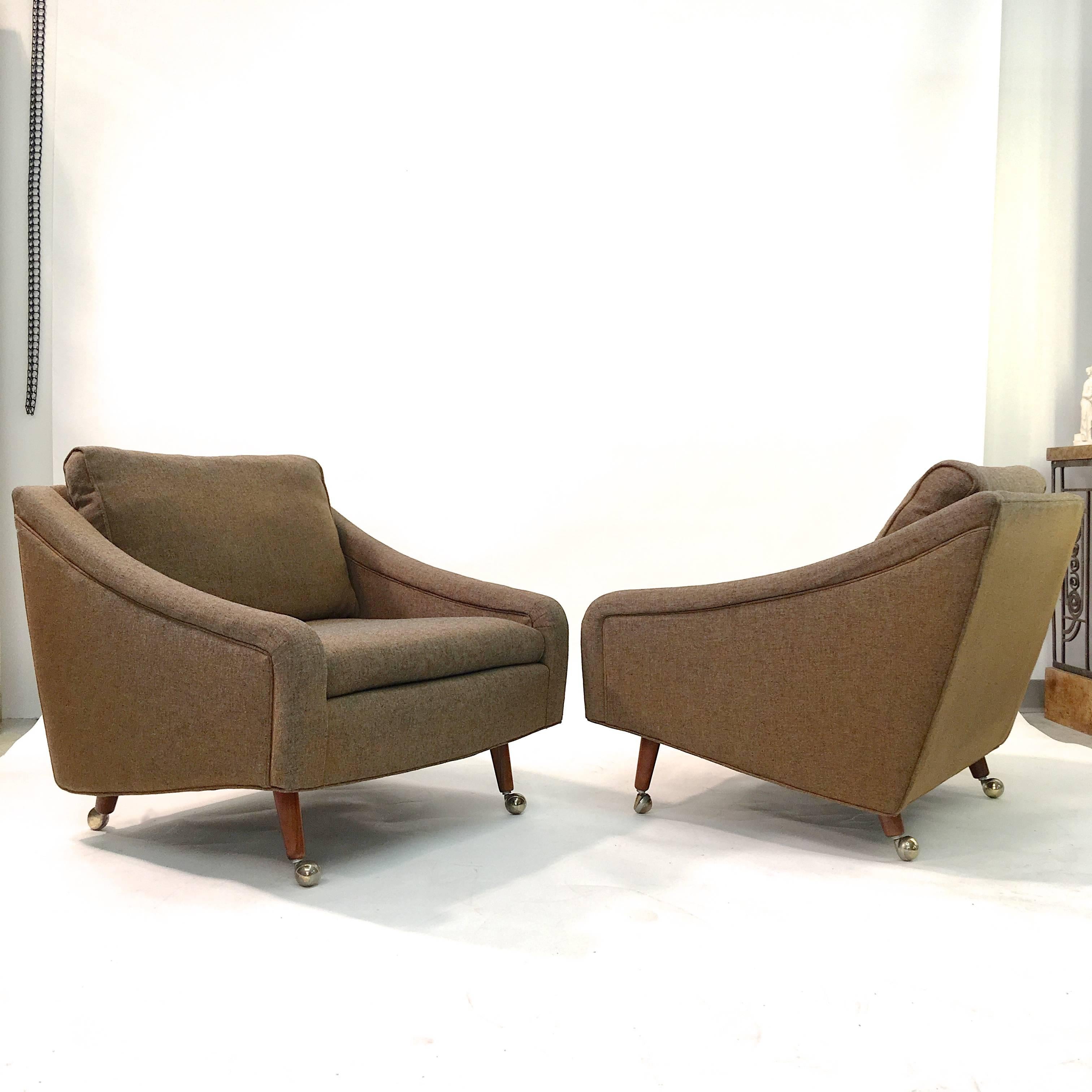 Pair of Milo Baughman for Thayer Coggin Upholstered Armchairs 4