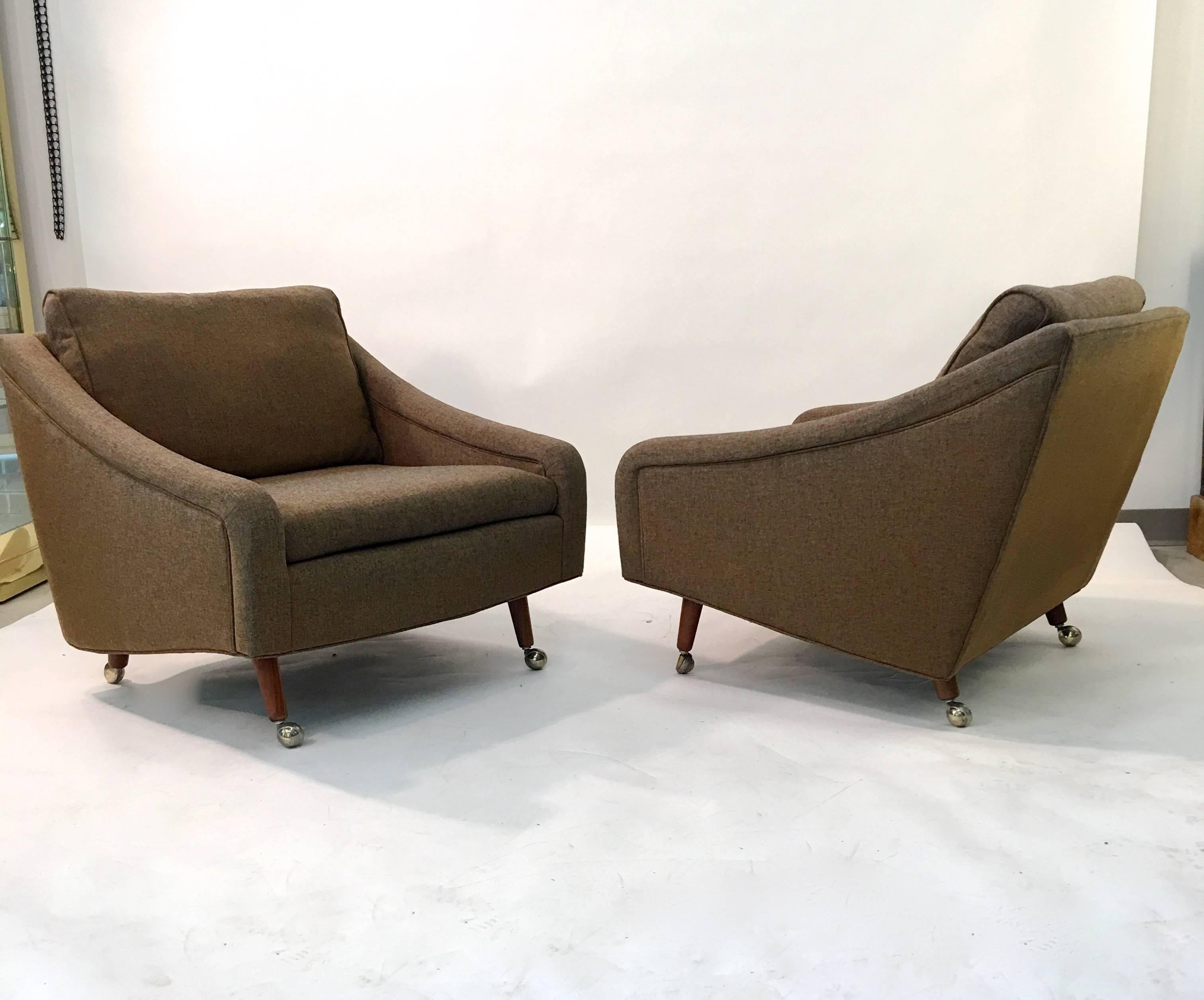 Pair of Milo Baughman for Thayer Coggin Upholstered Armchairs 5