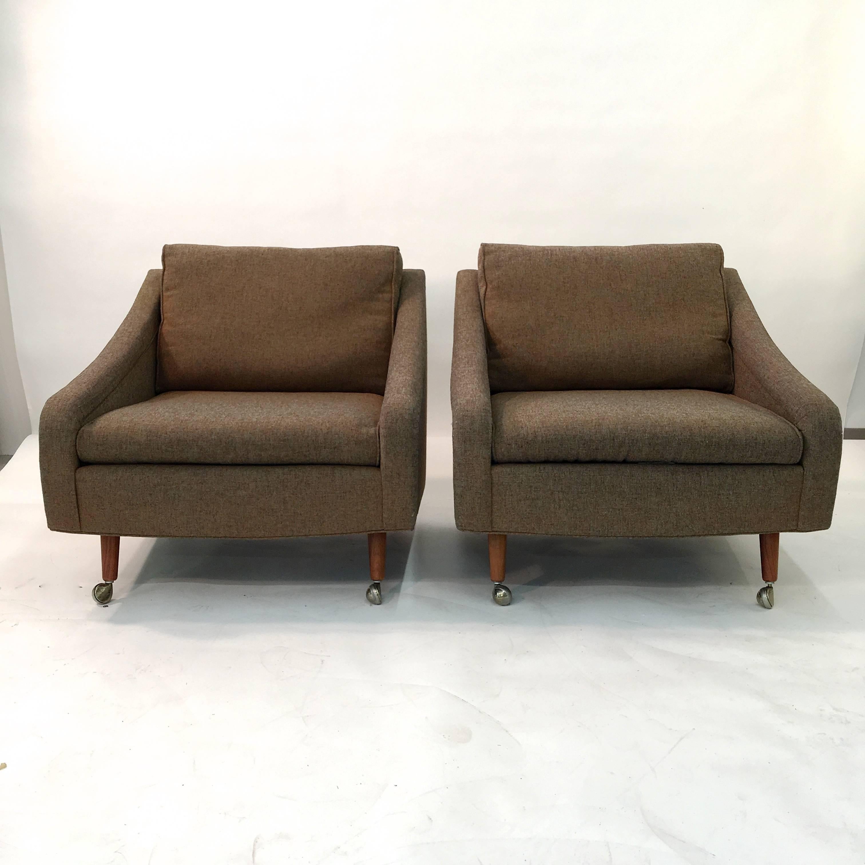 Pair of Milo Baughman for Thayer Coggin Upholstered Armchairs 9