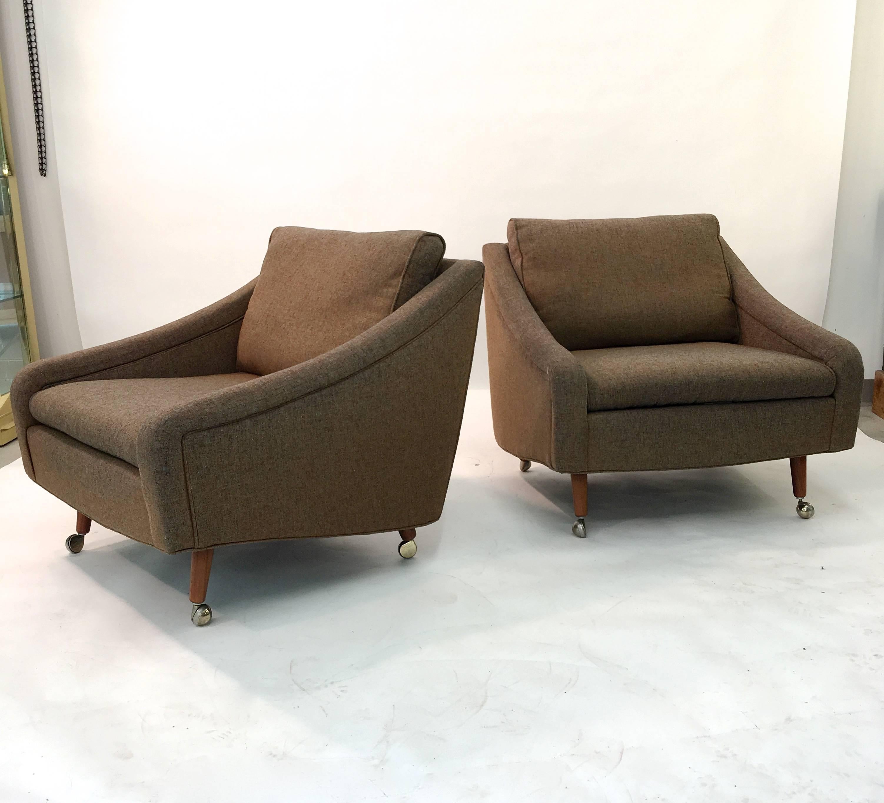 Pair of Milo Baughman for Thayer Coggin Upholstered Armchairs 11