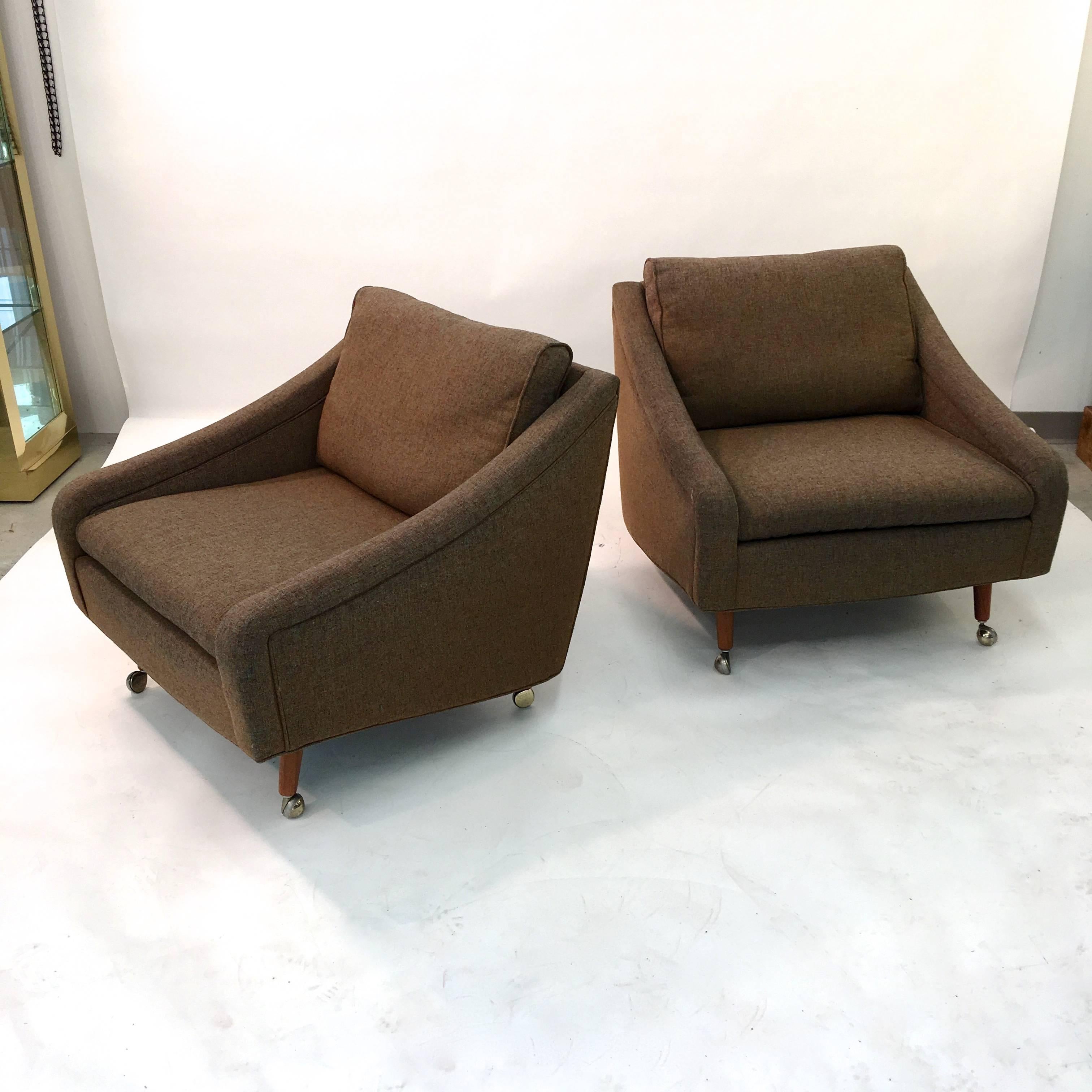 Pair of Milo Baughman for Thayer Coggin Upholstered Armchairs 12