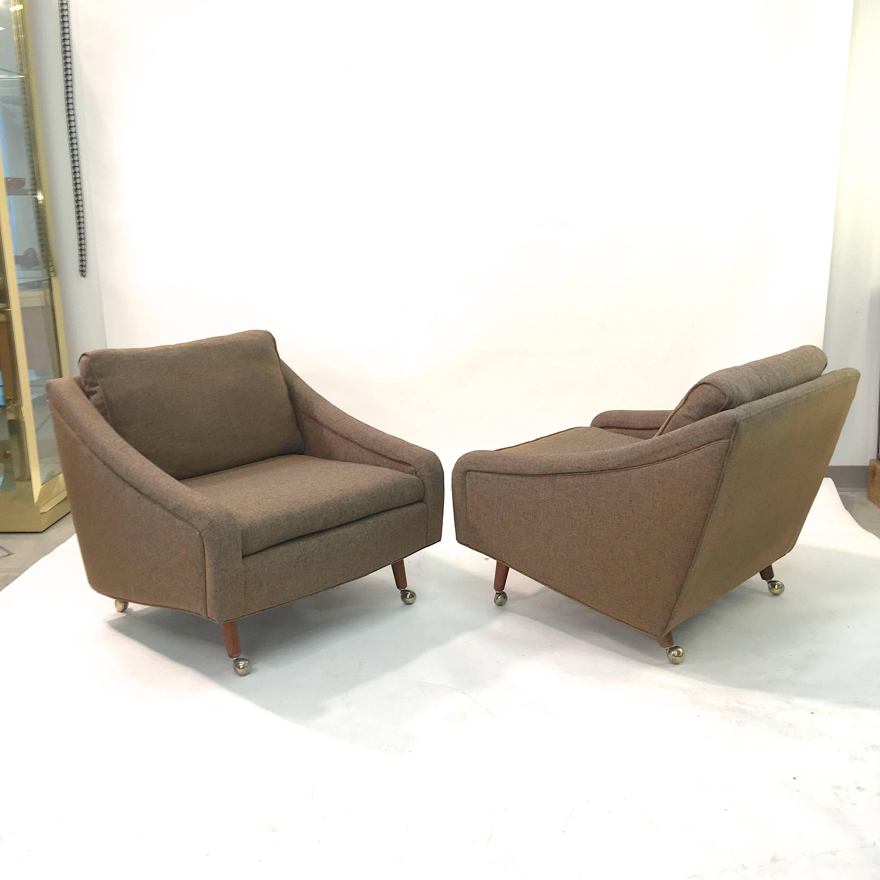 Pair of Milo Baughman for Thayer Coggin Upholstered Armchairs 3
