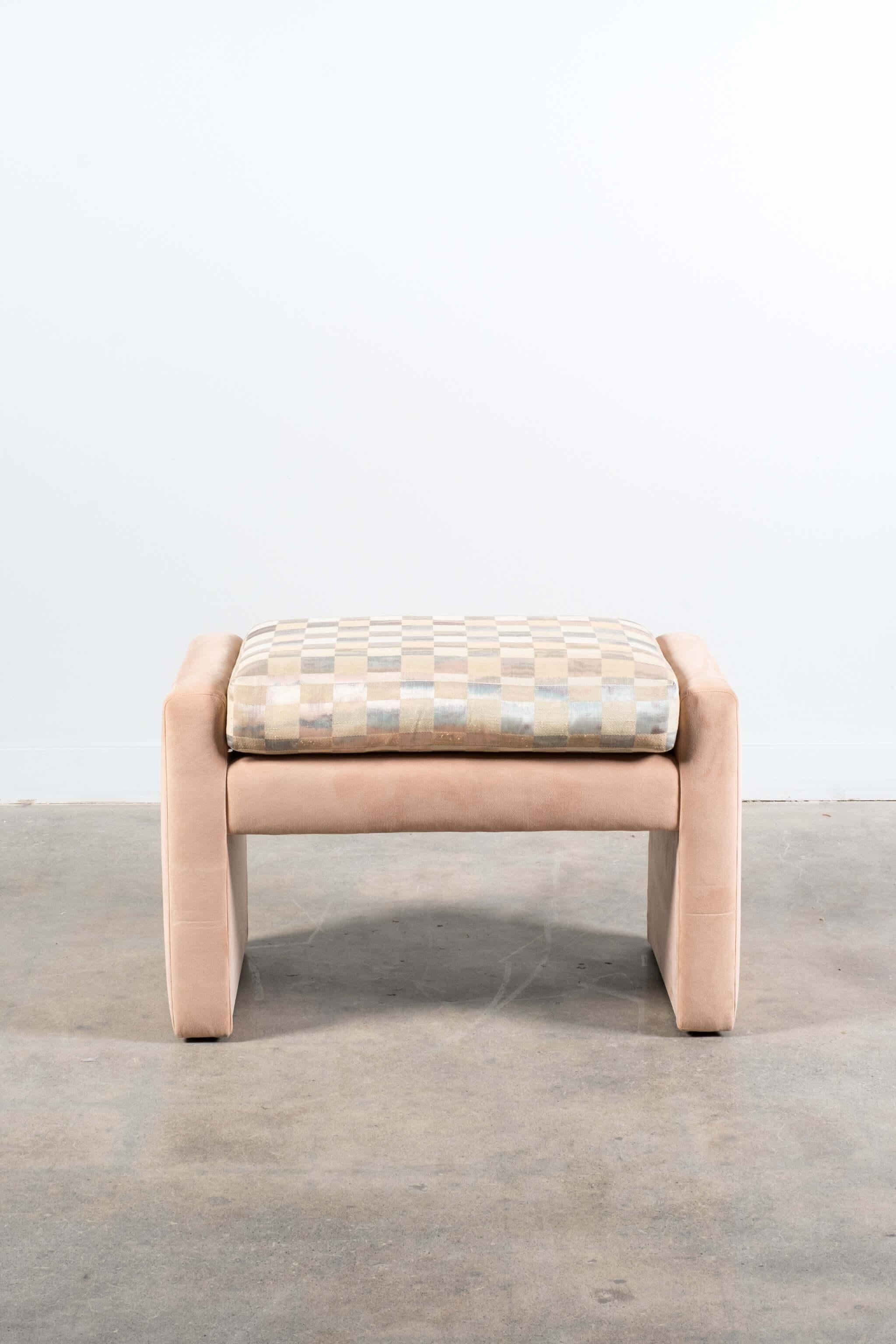Post-Modern Pair of Milo Baughman for Thayer Coggin Upholstered Parsons Benches