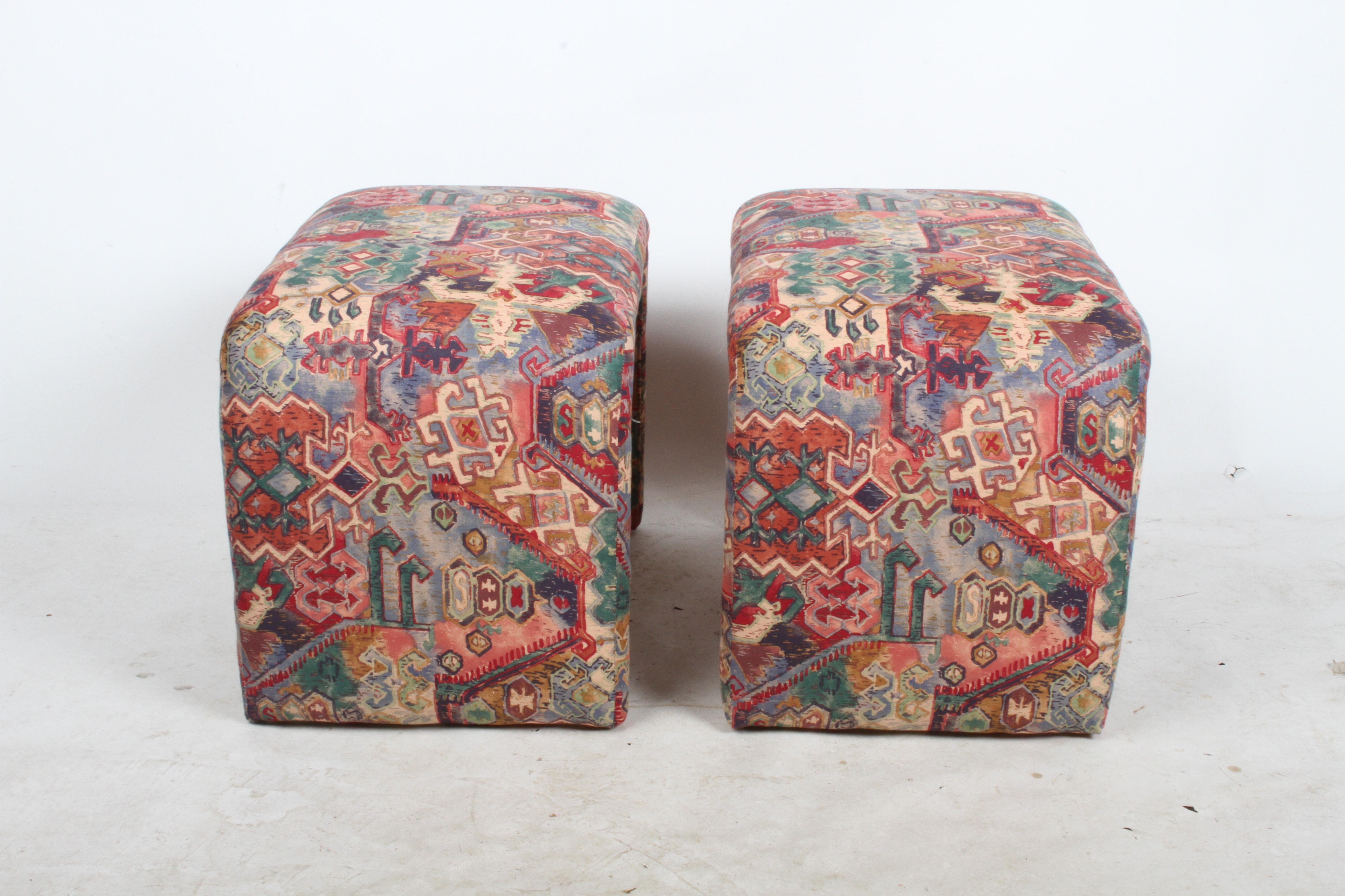 Pair of Milo Baughman for Thayer Coggin Waterfall Ottomans or Benches In Good Condition For Sale In St. Louis, MO