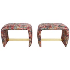Pair of Milo Baughman for Thayer Coggin Waterfall Ottomans or Benches