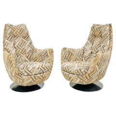 Pair of Milo Baughman High Back Swivel/Tilt Chairs (3 Pairs Available)
