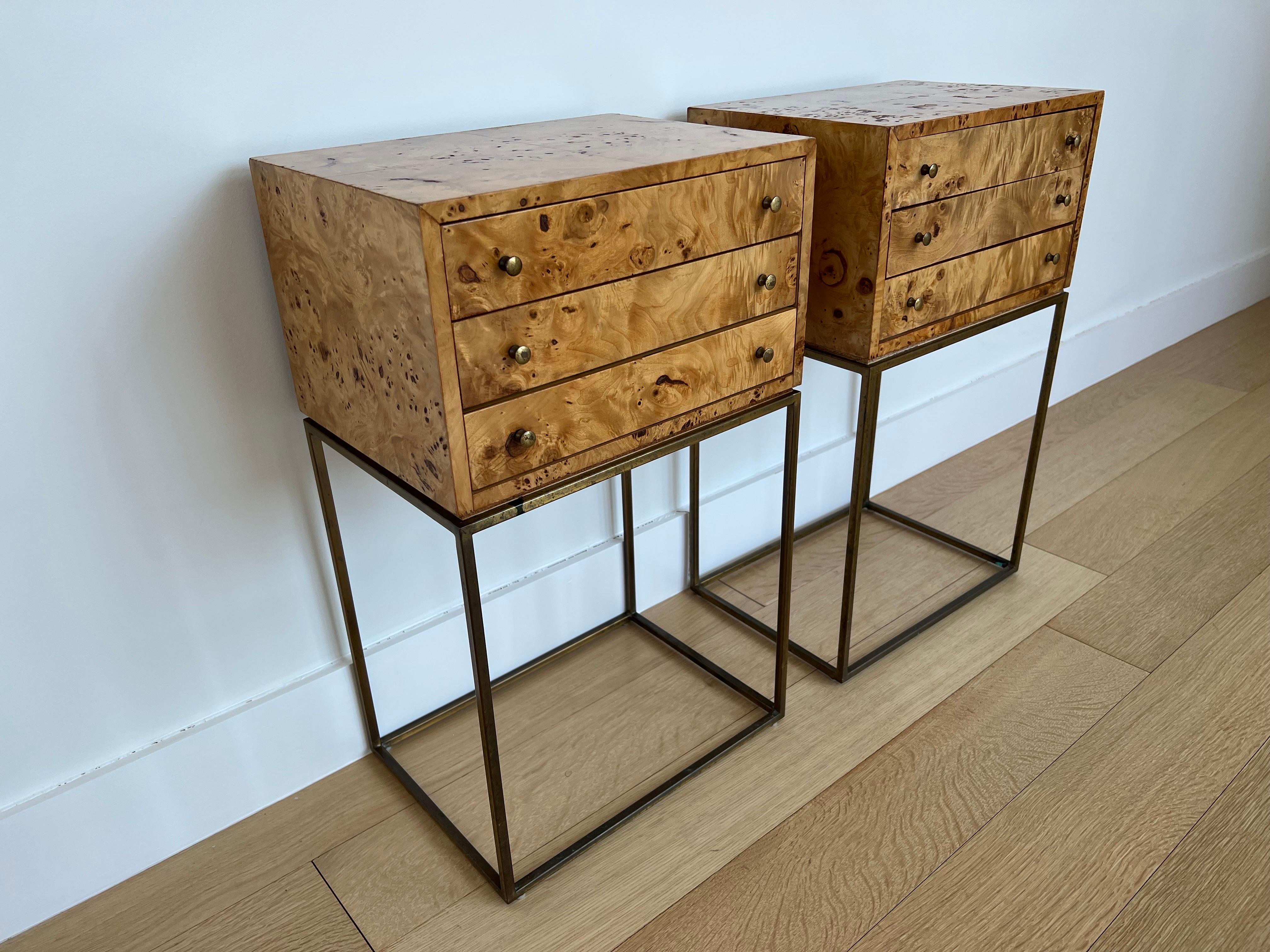Mid-Century Modern Pair of Milo Baughman Jewelry Chests For Sale