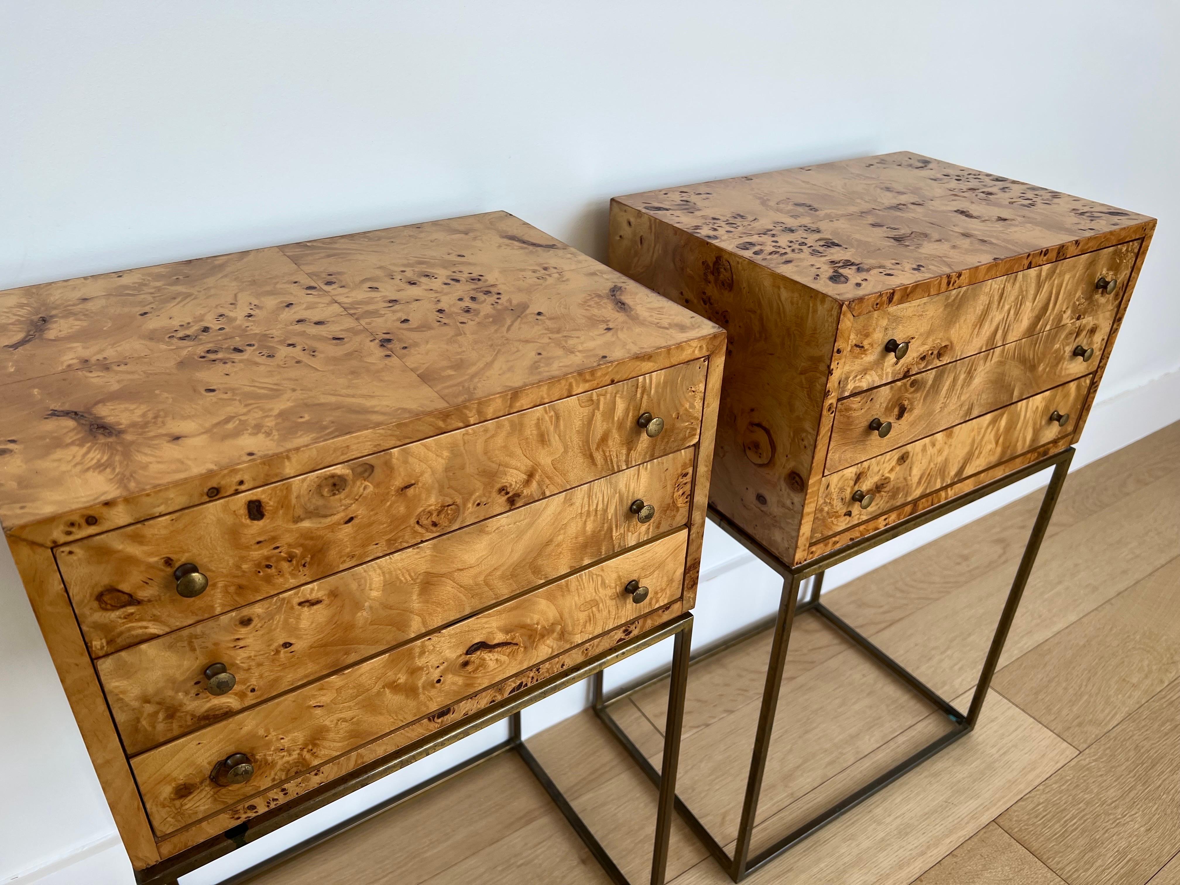 Pair of Milo Baughman Jewelry Chests In Good Condition For Sale In Stockton, NJ