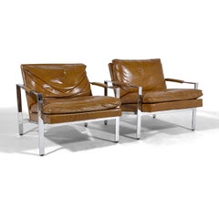 Ein Paar Milo Baughman Lounge Chairs von Thayer Coggin