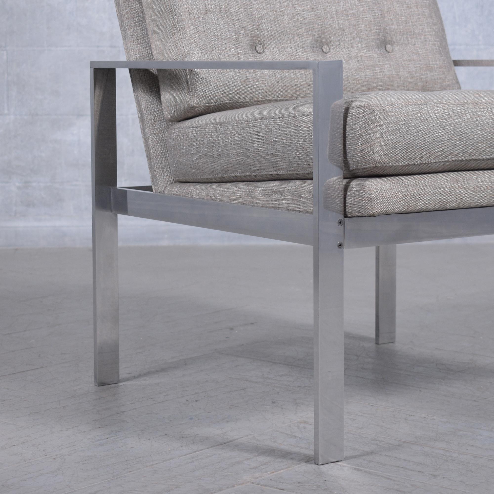 Restored Milo Baughman Lounge Chairs: Mid-Century Elegance Meets Modern Comfort For Sale 1