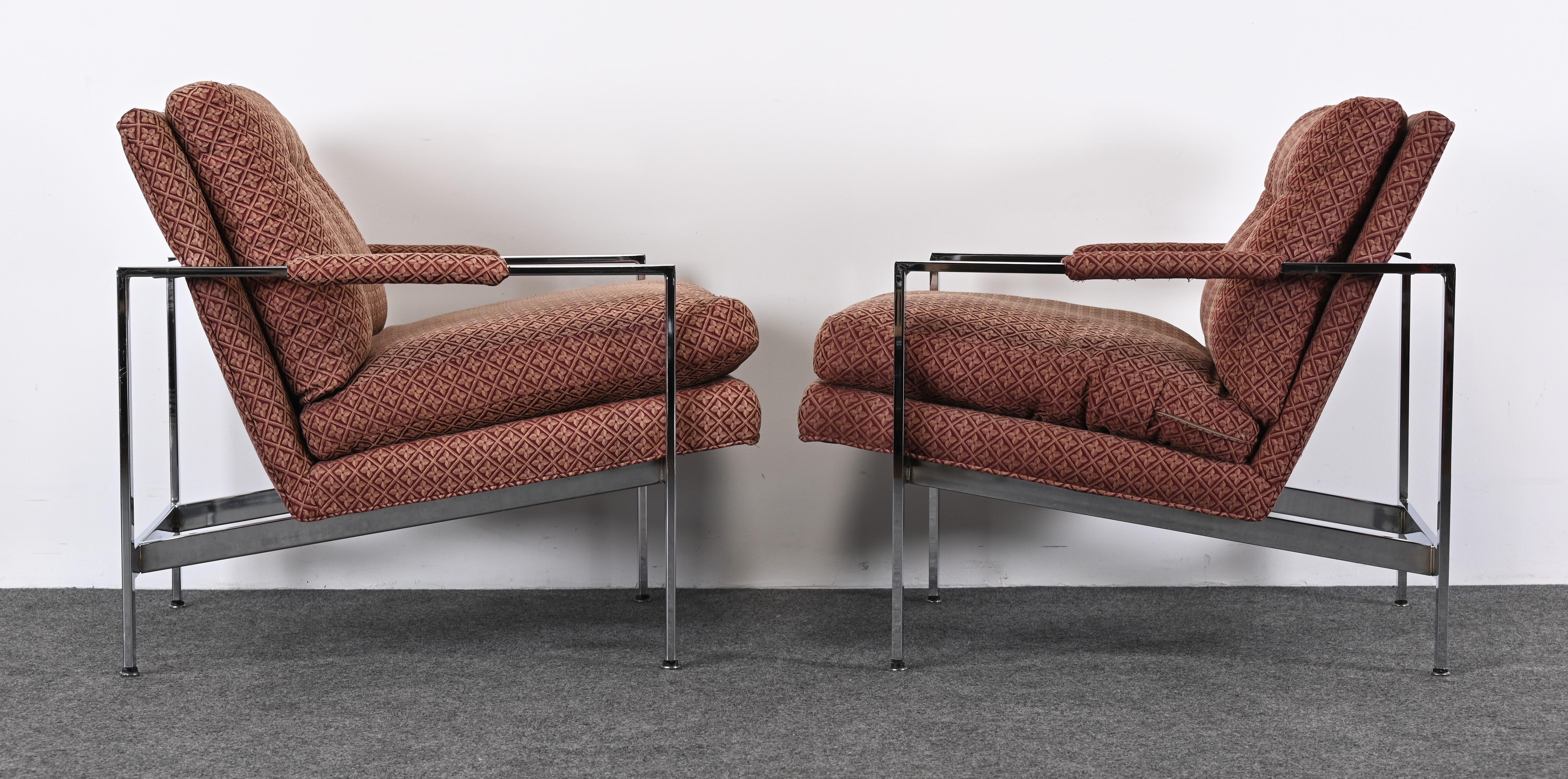 Pair of Milo Baughman Lounge Chairs for Thayer Coggin, 20th Century 5