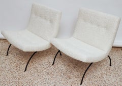 Pair of Milo Baughman Mid-Century Scoop Lounge Chairs