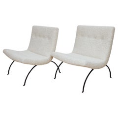 Pair of Milo Baughman Mid-Century Scoop Lounge Chairs