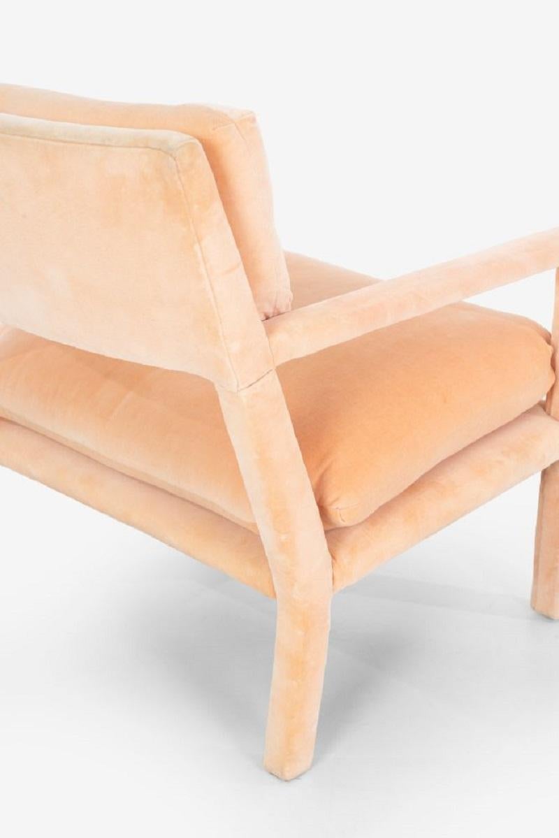 Milo Baughman, Paar Lounge-Pullover-Stühle im Parsons-Stil, Milo im Angebot 3