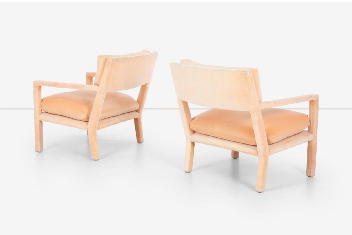 Milo Baughman, Paar Lounge-Pullover-Stühle im Parsons-Stil, Milo im Zustand „Gut“ im Angebot in Chicago, IL