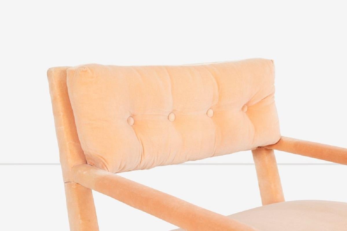Milo Baughman, Paar Lounge-Pullover-Stühle im Parsons-Stil, Milo im Angebot 1