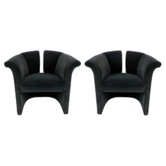 Pair of Milo Baughman Postmodern Club Chairs