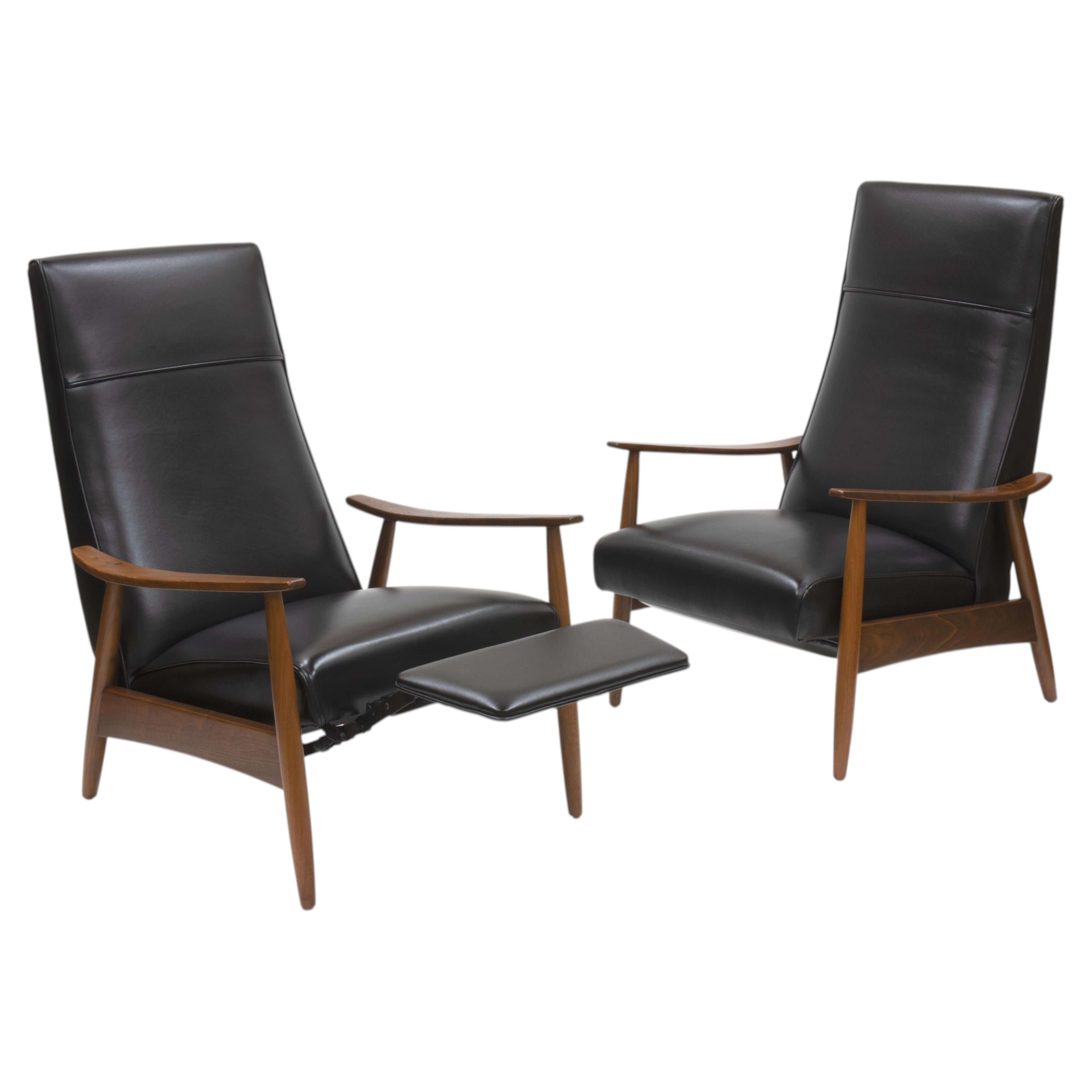 Pair of Milo Baughman "Recliner 74" Chairs for Thayer Coggin For Sale