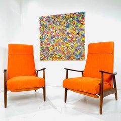 Pair of Milo Baughman Recliner 74 Lounge Chairs