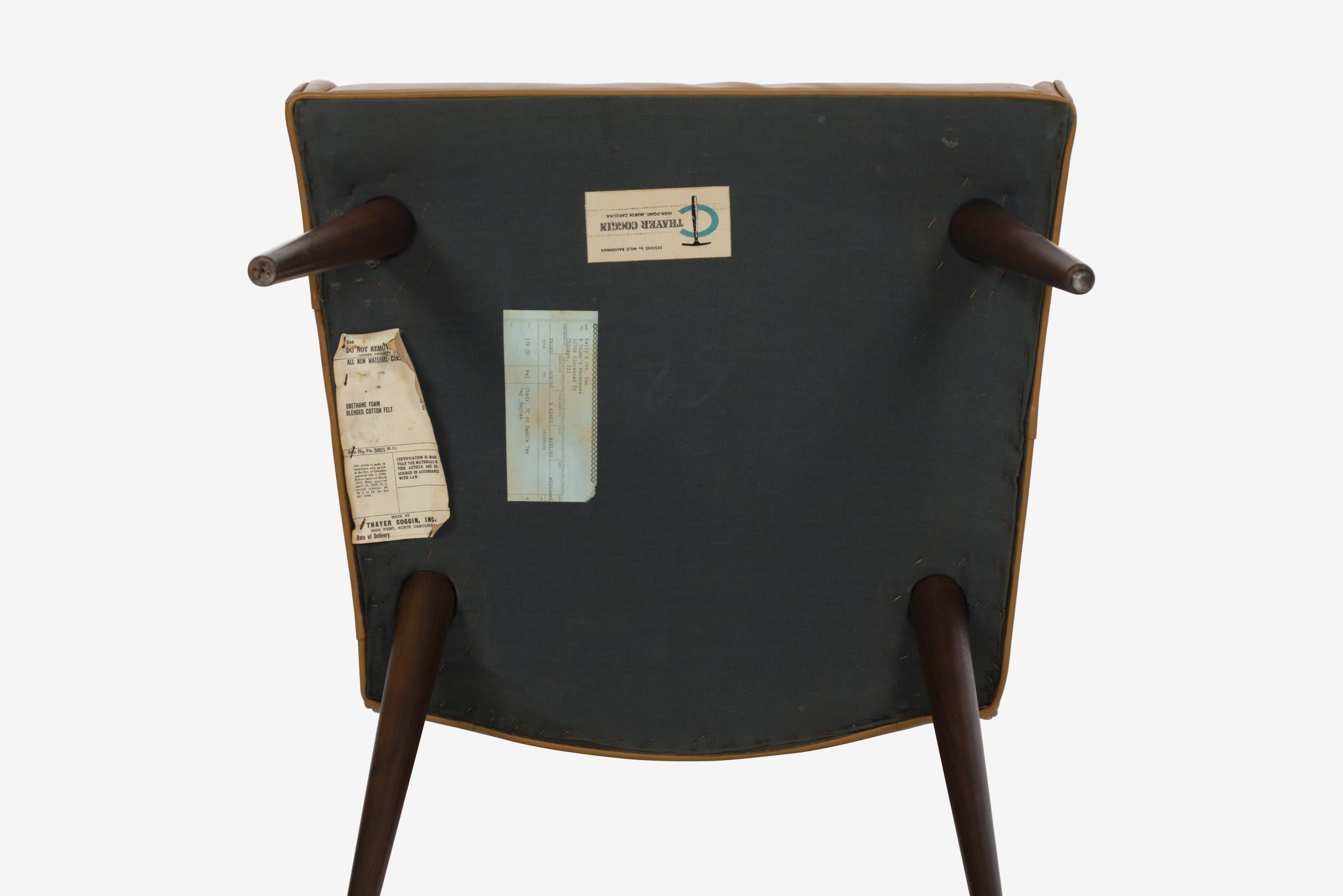 Paire de fauteuils pantoufles de Milo Baughman pour Thayer Coggin en vente 3