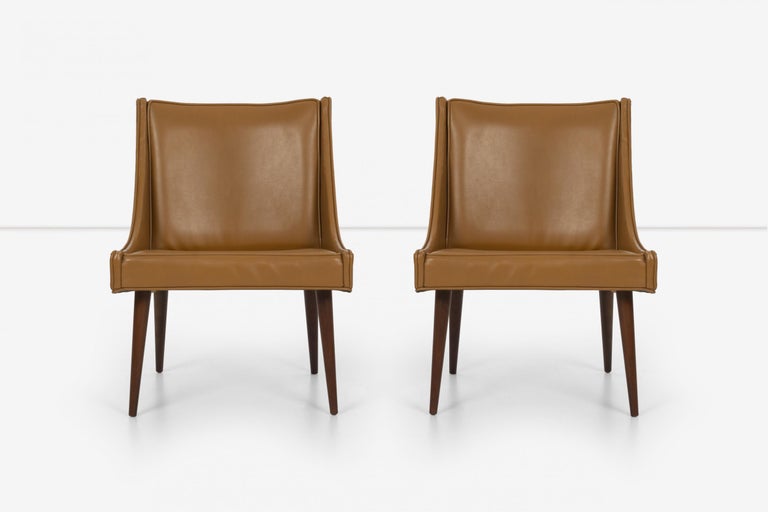 Mid-Century Modern Pair of Milo Baughman Slipper Chairs for Thayer Coggin For Sale