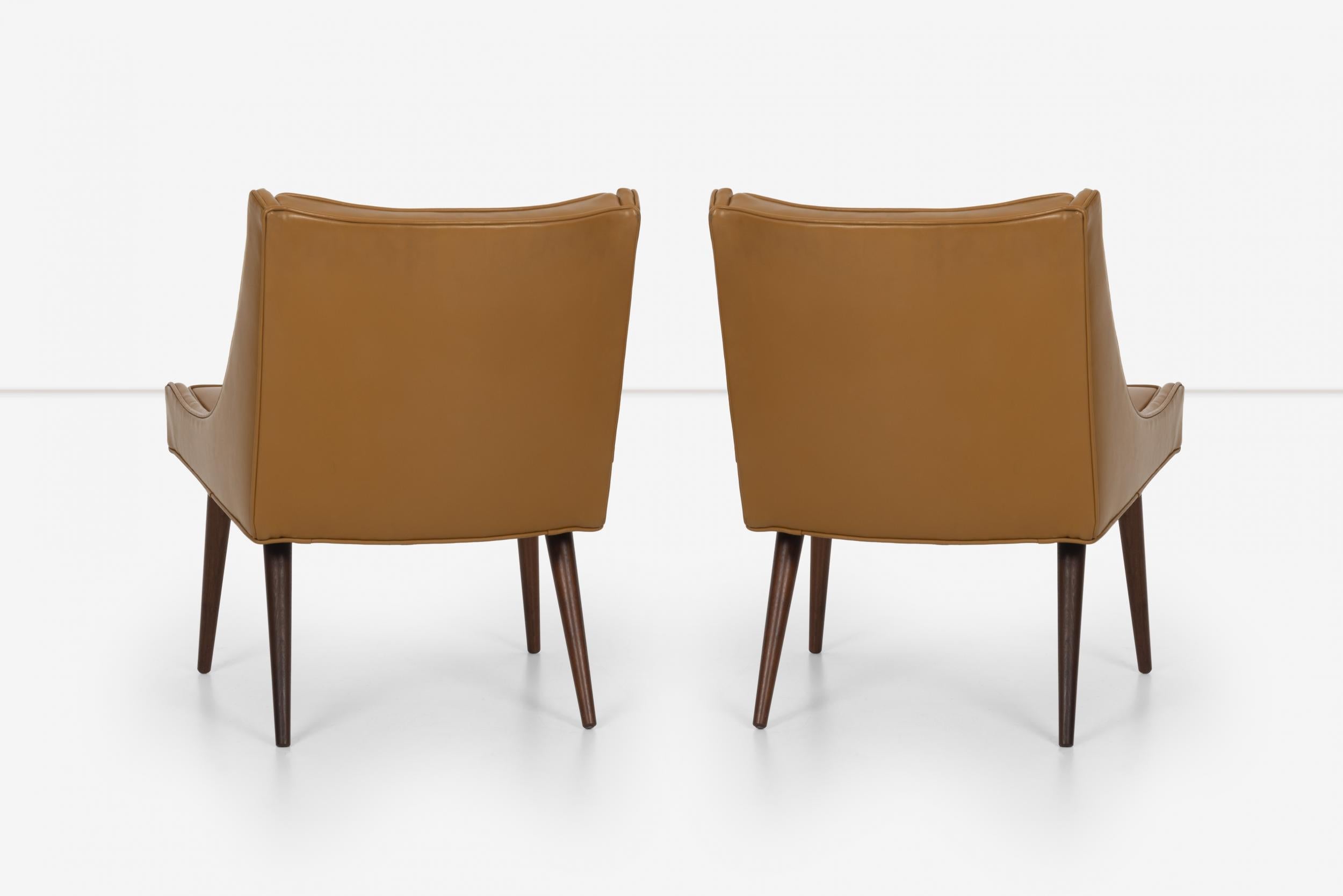 Mid-20th Century Pair of Milo Baughman Slipper Chairs for Thayer Coggin For Sale