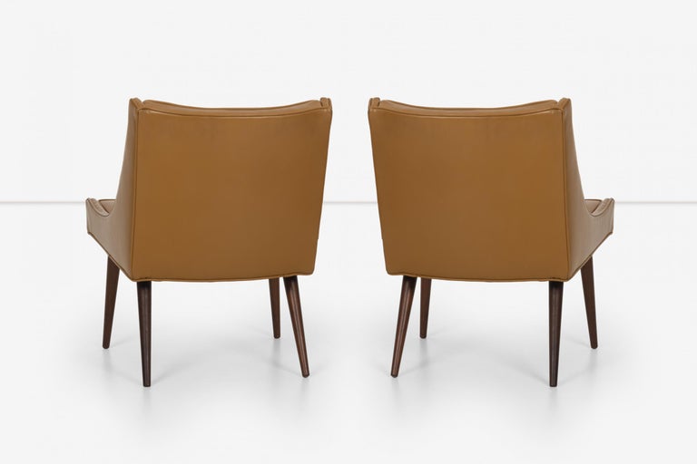 Mid-20th Century Pair of Milo Baughman Slipper Chairs for Thayer Coggin For Sale