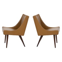Paire de fauteuils pantoufles de Milo Baughman pour Thayer Coggin