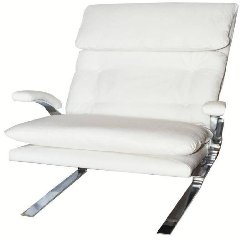 Mid-Century Modern Paire de fauteuils de salon de style Milo Baughman en vente