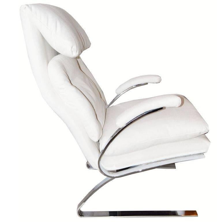 Pair of Milo Baughman Style Lounge Chair For Sale